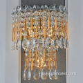 Aluminum indoor lobby K9 crystal Led wall lamp